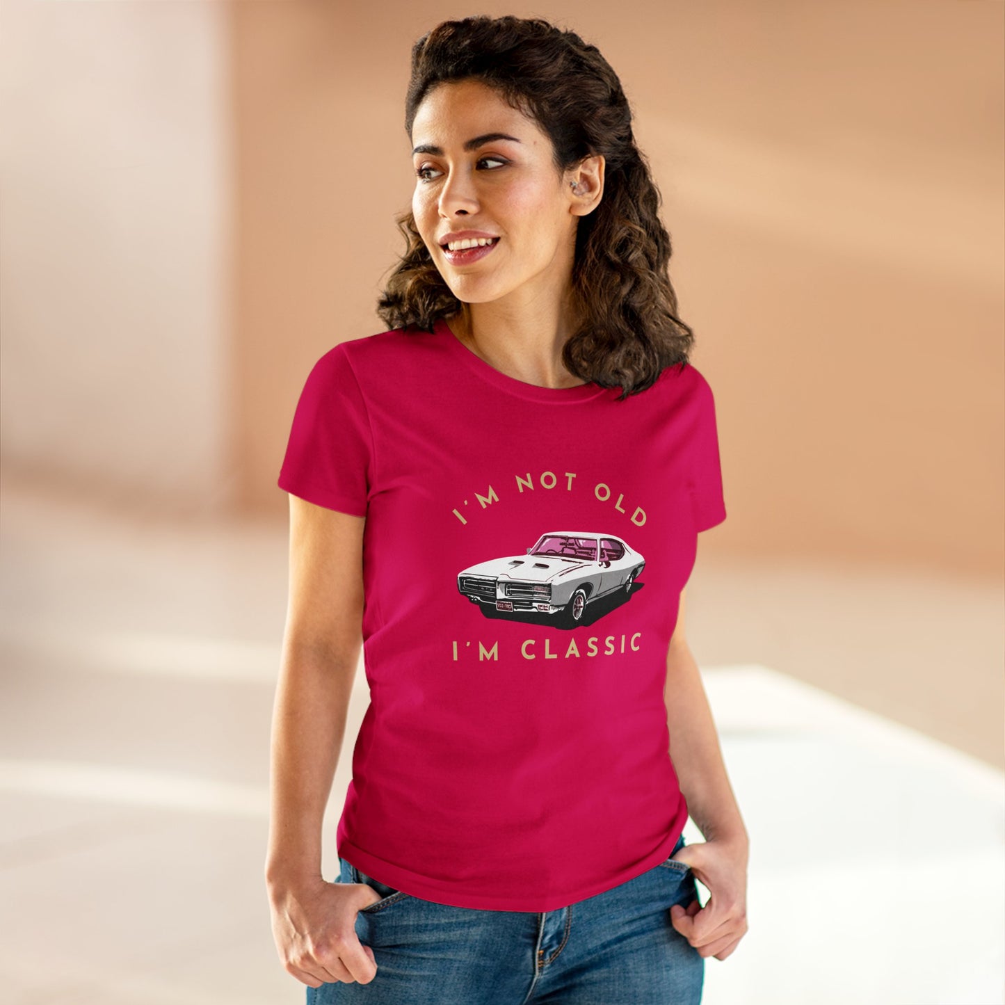 I'm Not Old I'm Classic- Funny, Sexy & Classy Car Graphic - Women's Midweight Cotton T-shirt