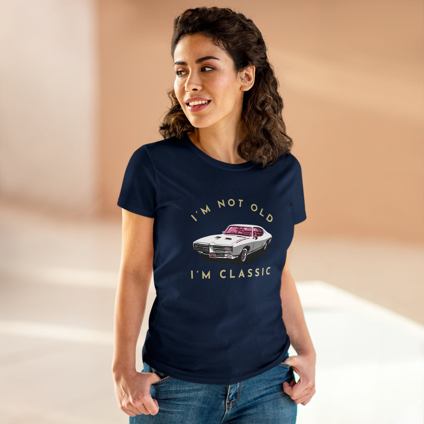 I'm Not Old I'm Classic- Funny, Sexy & Classy Car Graphic - Women's Midweight Cotton T-shirt