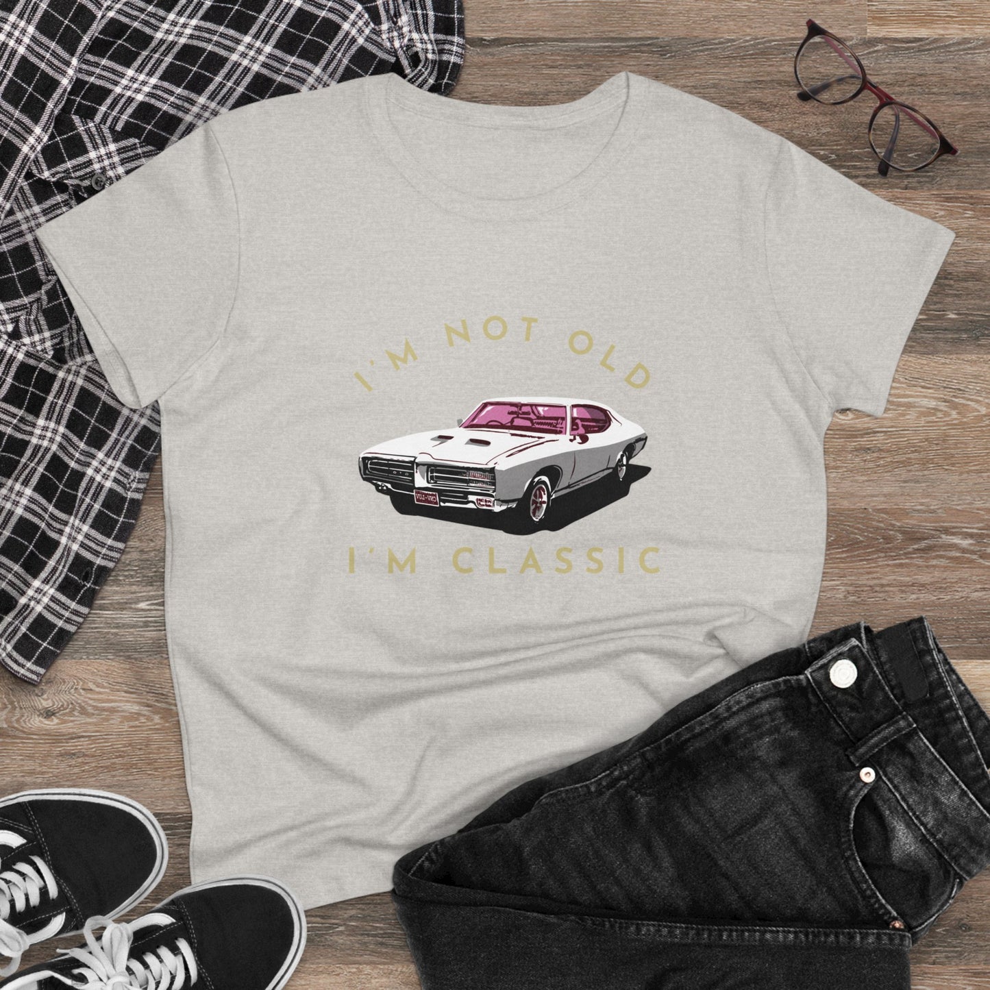 I'm Not Old I'm Classic- Funny, Sexy & Classy Car Graphic - Women's Midweight Cotton T-shirt