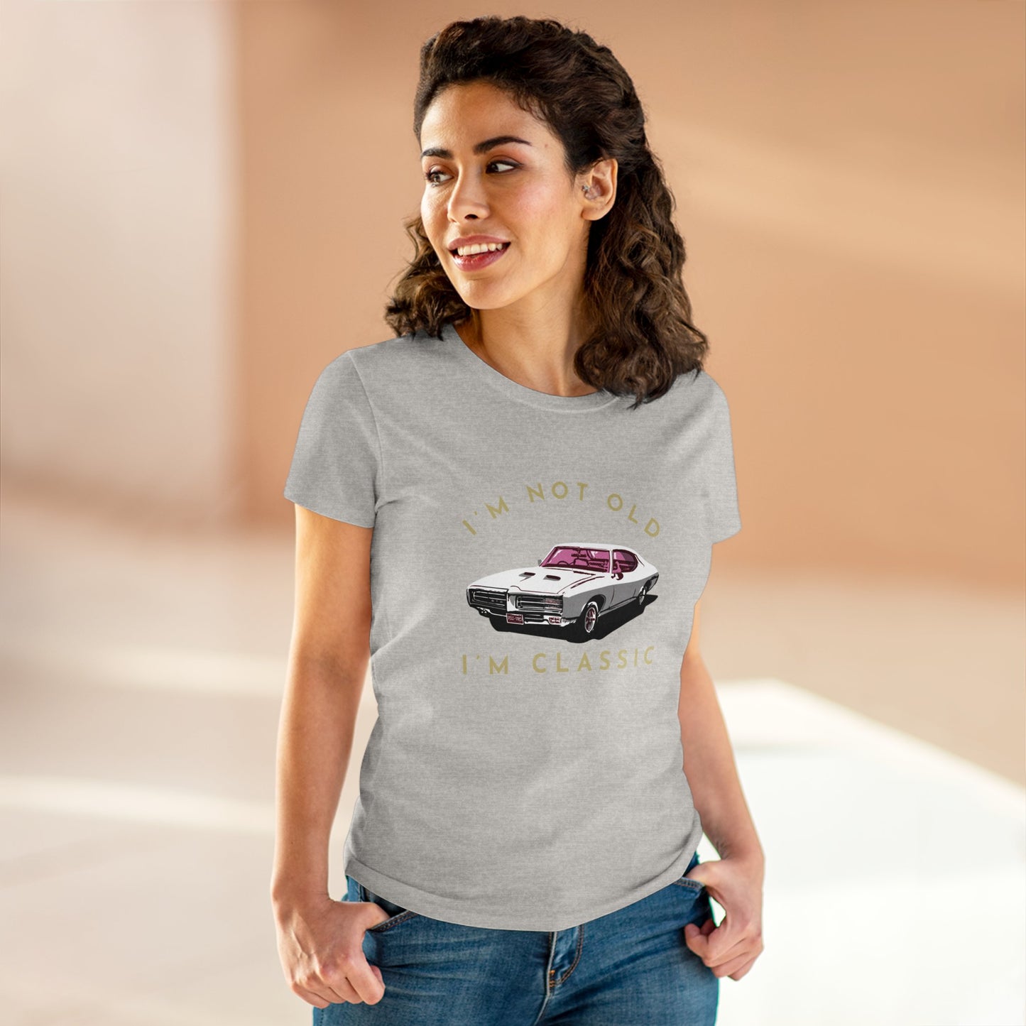 I'm Not Old I'm Classic- Funny, Sexy & Classy Car Graphic - Women's Midweight Cotton T-shirt