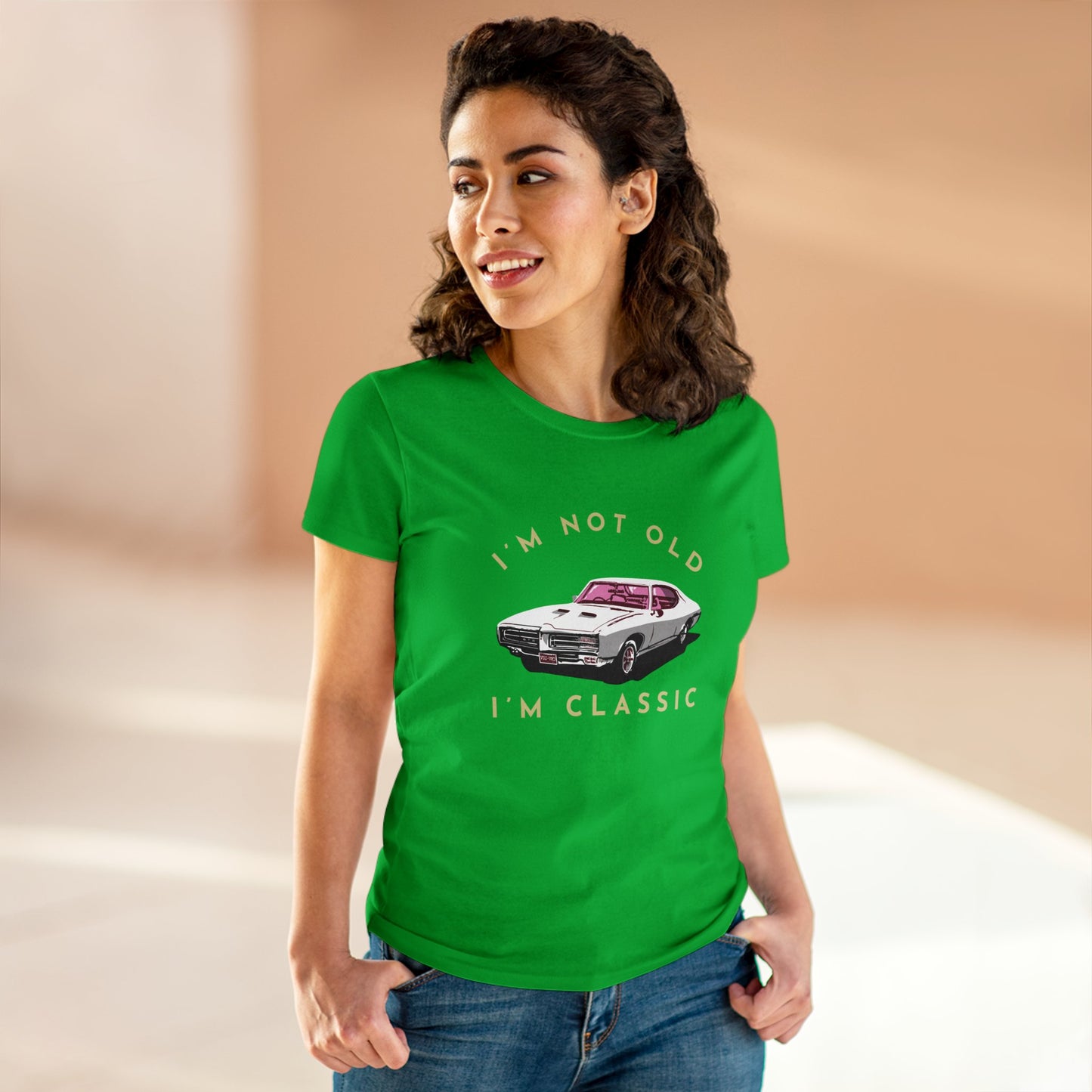 I'm Not Old I'm Classic- Funny, Sexy & Classy Car Graphic - Women's Midweight Cotton T-shirt