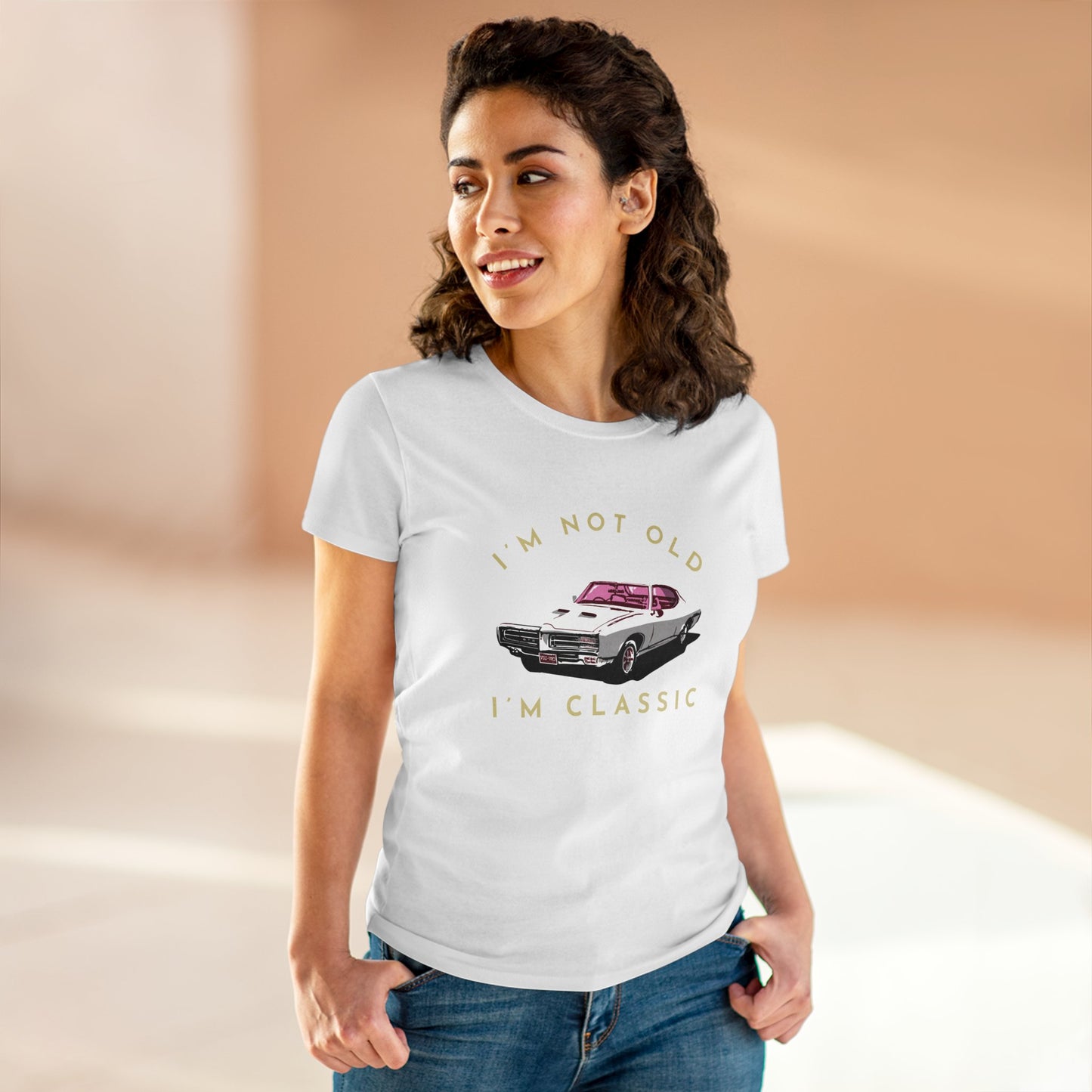 I'm Not Old I'm Classic- Funny, Sexy & Classy Car Graphic - Women's Midweight Cotton T-shirt